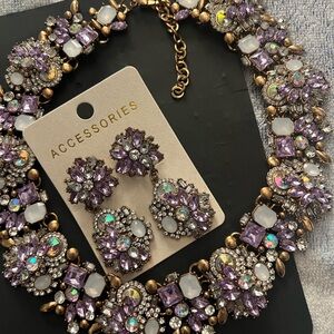 Elegant Purple and Gold Jewelry Set